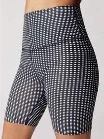 Checker Print Bike Shorts