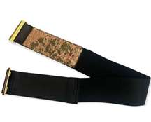 black gold sequin stretch belt