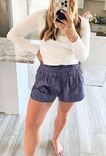 Free People Movement Biker Shorts High Rise Purple Women's Size XL Summer Casual