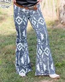 Crazy Train Aztec Flare/Bell Bottom Jeans NWT Size 7/28