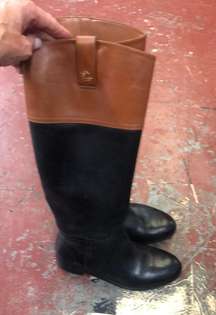 Black And Carmel Boots