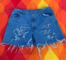 Vintage  100% Cotton Cut Off Jean Shorts 36” waist.