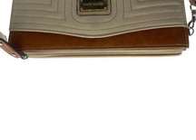 Franco Sarto long Wristlet wallet creme and brown