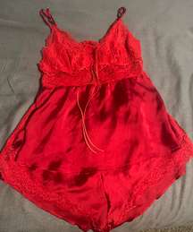 Satin Lace Cami & Short Set