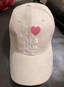 Katydid faux suede “I 🩷 MY DOG” vented, embroidered baseball cap