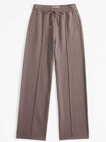 Abercrombie Wide Leg Sweatpants Brown Size Medium