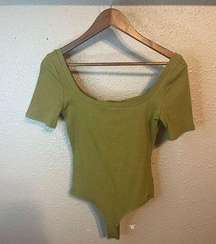 N:Philanthropy NWT Green Ribbed Bodysuit Size Medium