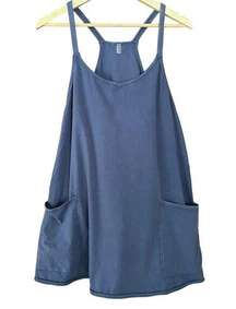 Hot Shot Mini Dress Built In Shorts Blue Indigo Size Medium FLAW