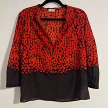 AKRIS Punto 100% wool ladybug light tunic blouse