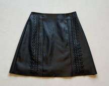 Gianni Bini Faux Leather Mini Skirt