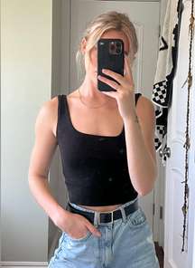 Black Cropped Top