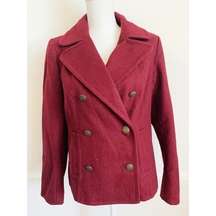 Banana Republic • Burgundy Wool Pea Coat