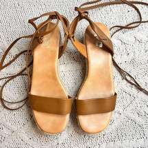 BLEECKER & BOND Lace‎ Up Espadrille Platform Sandals Size 9