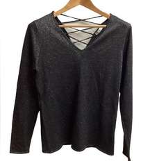 NY & Co‎ black straps on back sweater size M