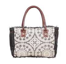 Myra Bags Women's Yarny Strap Tote Bag Small Handbag Cowhide Western