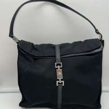 GUCCI Jackie Shoulder Hand ToTo Bag Nylon Leather Black Authentic (See photos)