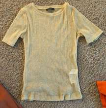 Gold yellowish sparkly sheer top never worn