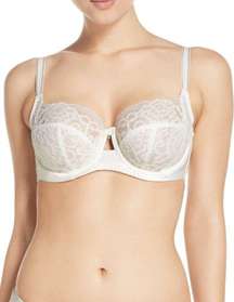 Black Ivory Quinn Balconette Lace Unlined Bra Size 36K NWT