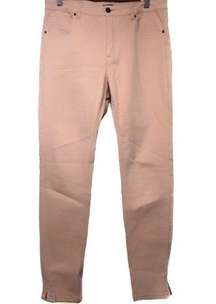 Harper Mid Rise Zipper Ankle blush pink jeans 30