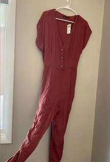 Abercrombie Large maroon jumpsuit with pockets button detailing SEE NOTES