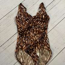 Curvallure animal print one piece swimsuit