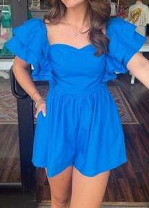 Idem Ditto blue ruffle Romper