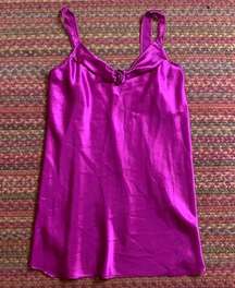 VTG PRIMROSE ROSETTE SATIN SLIP DRESS