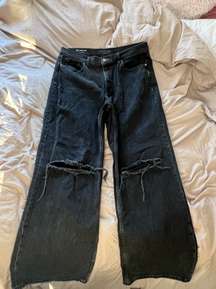 arizona high waisted black denim jeans