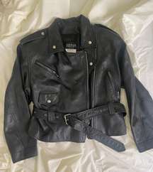 Black Vintage Leather Jacket 