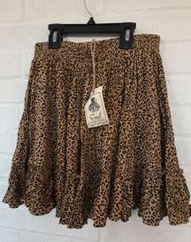 Cheetah Print Ruffle Skirt 