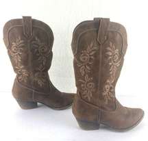 Rampage Ram-Vida 429105 Womens Mid Shaft Brown Western Cowgirl Boots Sz 7M Rodeo