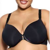 Felina Body Soft Front Clasp Tshirt Bra Mesh Back Black 32DD