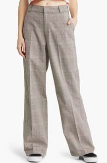 Bakerhill Plaid Wide Leg Twill Pants