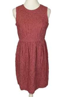 Talbots Gauze Textured Sleeveless Cotton Pink Dress 10P