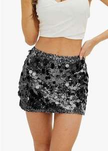 Brand new sequin black mini skirt