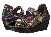 Bernie Mev Hallie Multicolor Wedge Sandals Size 40/9 NWOT