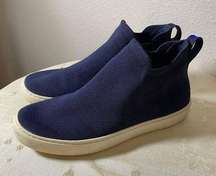 Rothy’s The Chelsea Boot Slip on High Top Sneaker Boot in Blue Size 8