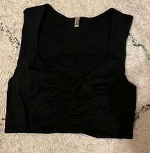 FREE PEOPLE MOVEMENT Black Crop Top size Medium Like New