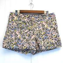 Loft Outlet Womens 6 The Waist Short Pink Floral Cotton Boho Cottage Summer