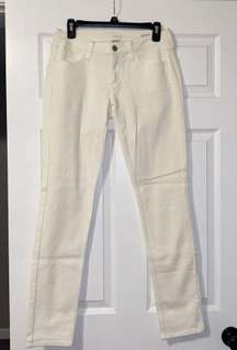 JCPenney Off white/ cream Size 9 Skinny Jeans Jegging Arizona Jean Co 