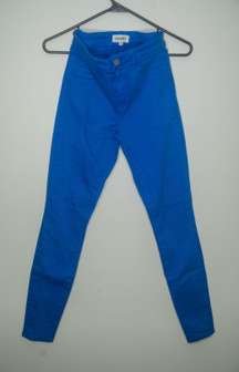 L’AGENCE Marguerite Coated High Rise Skinny Jeans in Blue - Size 25 NWOT