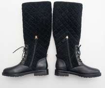 Lauren Ralph Lauren. Hollie II Quilted Lace-Up Riding Boots.