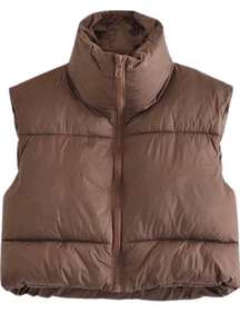 Cropped Puffer Vest