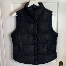 Denim & Supply Ralph Lauren Black Lace Puffer Vest Size Medium