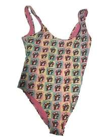 Buc-ee’s Logo One Piece swimsuit Woman’s, Teens, Size Small Pink and Multicolor.