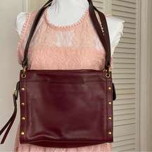 Women’s Allie Leather Satchel Bag Wine or Brandy