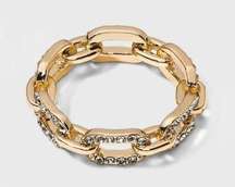 SUGARFIX by BaubleBar Crystal Link Chain Ring - Size 8 NWT