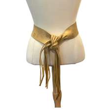 Western Leather Fringe tie Belt