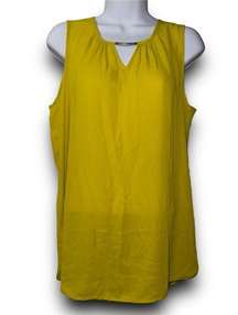 Sami & Jo yellow tank top blouse women’s size large NWT