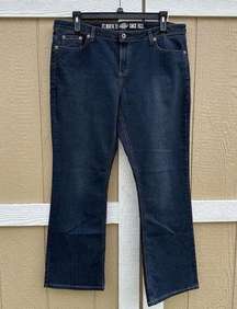 Dickies Relaxed Fit Bootcut Denim Jeans Women’s Size 16 FD138MSW Blue Stretch